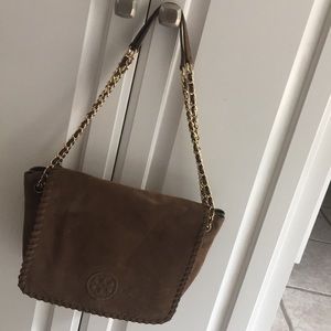 Tory Burch - Marion Crossbody Tote - Light Brown